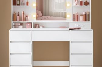 VASAGLE Kailyn Collection - Vanity Desk with Mirror and