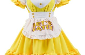 Chica Cosplay Costume Women Yellow Maid Lolita Apron