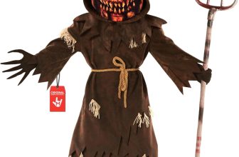 Morph Pumpkin Costume Kids, Brown Pumpkin Grim Reaper