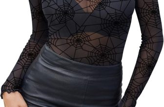 Zeagoo Womens Mesh Long Sleeve Tops Mock Neck Going Out