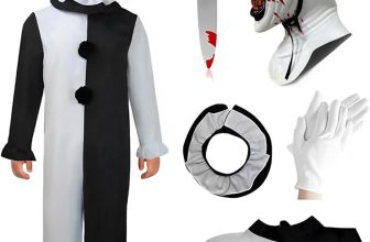 Kids Clown Costume Scary Killer Costume Mask Horror