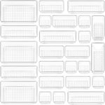 Vtopmart 25 PCS Clear Plastic Drawer Organizers Set,