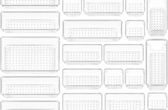 Vtopmart 25 PCS Clear Plastic Drawer Organizers Set,