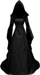 BITSEACOCO Women Deluxe Witch Dress Costume, Vintage