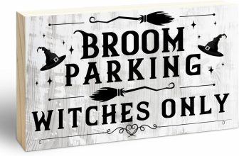 Halloween Wooden Decoration-Broom Parking Witches Only