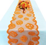Orange Pumpkin Table Runner for Halloween Table