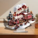 Christmas Train Acrylic Desktop Decoration, Suitable