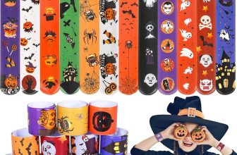 Max Fun 48pcs Halloween Slap Bracelets Party Favors