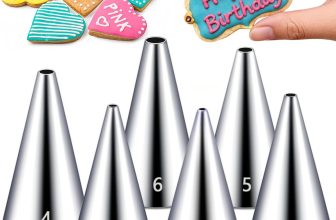 Suuker Round Piping Tips Set, Seamless Stainless Steel