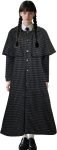 Horror Movie Black Family Costumes Plaid Coat, Women