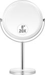 MIYADIVA 20X Magnifying Makeup Mirror,Double Sided 1X &