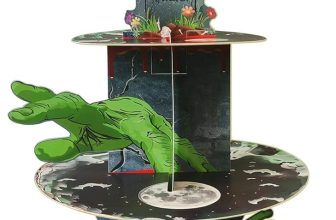 Kpfun 3 Tier Halloween Cupcake Stand The Zombie hand