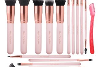 Real Perfection Makeup Brush Set 16 Pcs with 1 Eyebrow