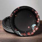 Cheerland Rose Skull Disposable Halloween Party Paper