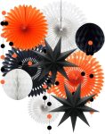 ADLKGG Orange White Black Halloween Decorations,