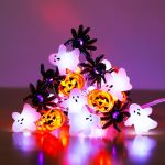 Halloween Decorations Fairy Lights White Ghost Orange