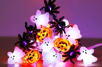 Halloween Decorations Fairy Lights White Ghost Orange