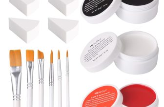 MEICOLY Clown Makeup Kit,White Black Red Face Body