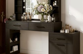 MALOL Vanity Desk with Mirror and Lights, Makeup Vanity