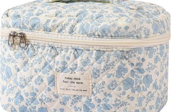 Gosect Large Makeup Bag, Cute Cosmetic Bag for Women