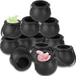 12pcs Mini Cauldrons with Handle Halloween, Witch Mini
