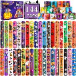 LUYI 144 PCS Halloween Slap Bracelets，Halloween Party