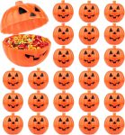 ASTARON 24 Pcs Pumpkin Halloween Treat Containers for