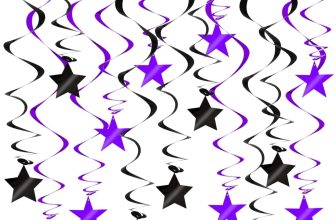 BEISHIDA Black Purple Star Halloween Hanging Swirl