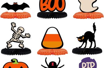 LINGTEER Happy Halloween Table Honeycomb Centerpieces -