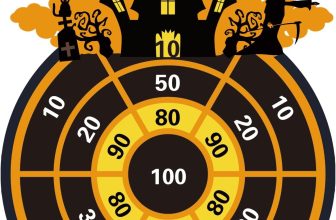 Halloween Dart Board Game 26" with 12 Sticky Balls –