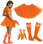 Women Adult Teens Tutu Skirts 5 Layers with Socks Youth