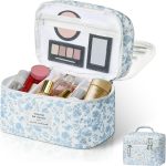 Gosect Makeup bag, Large Cosmetic Bag for Women Girls,