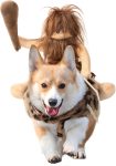 DELIFUR Dog Halloween Costume Funny Dog Cowboy Riding