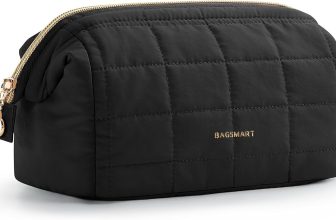 BAGSMART Makeup Bag Travel Toiletry Bag, Puffy Padded