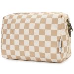 Narwey Checkered Makeup Bag Travel Cosmetic Bag