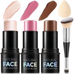 3Pcs Cream Contour Stick Makeup Kit, Shades with