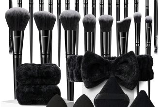 HGHDBT 36Pcs Black Makeup Brushes Set Professional Make