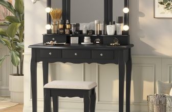 Tiptiper Vanity Desk, Makeup Vanity with Lighted