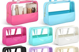 Hillban 8 Pcs Large Clear Travel Bags with Handle Bulk