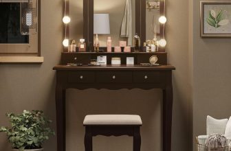 Tiptiper Vanity Desk, Makeup Vanity Set with Lighted