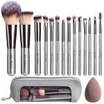 Travel Makeup Brush Set BS-MALL 14 Pcs with 1 Pcs
