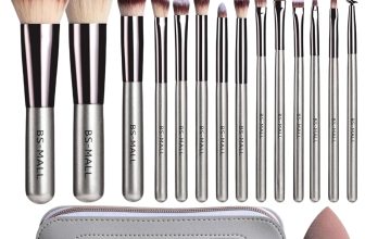 Travel Makeup Brush Set BS-MALL 14 Pcs with 1 Pcs
