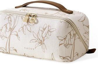 EACHY Travel Makeup Bag, Large Capacity Cosmetic Bags