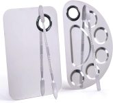 Stainless Steel Metal Makeup Palette with Spatula