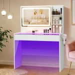 Vanity Desk,Makeup Vanity Desk with Mirror and