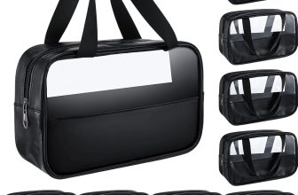 Buryeah 9 Pcs Translucent Make up Bag Toiletry