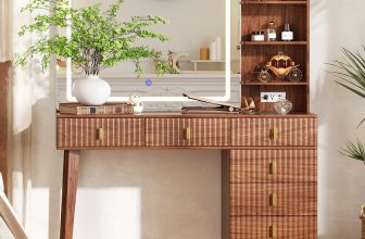 Large Makeup Vanity Desk with Mirror and Lights, Vanity