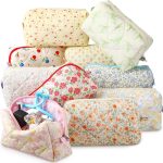 Paterr 10 Pcs Quilted Makeup Bag Bulk Cotton Floral