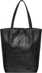Italian Calf Leather Tote for Women with Zipper, Inner