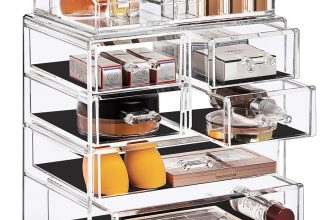 Sorbus Acrylic Makeup Organizer Set, 7-Drawer Vanity &